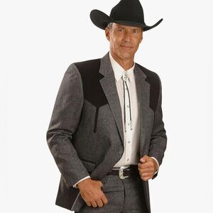 Men's Gray Western Blazer